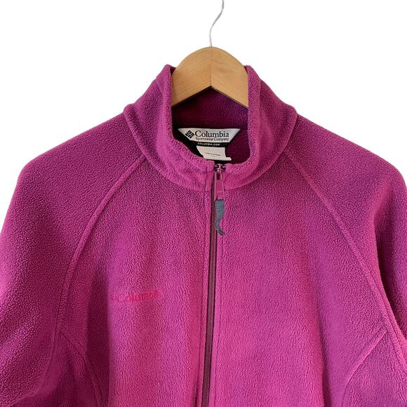 COLUMBIA Women's Fleece Benton Springs Full Zip Jacket Fuchsia Size Medium - Picture 4 of 10